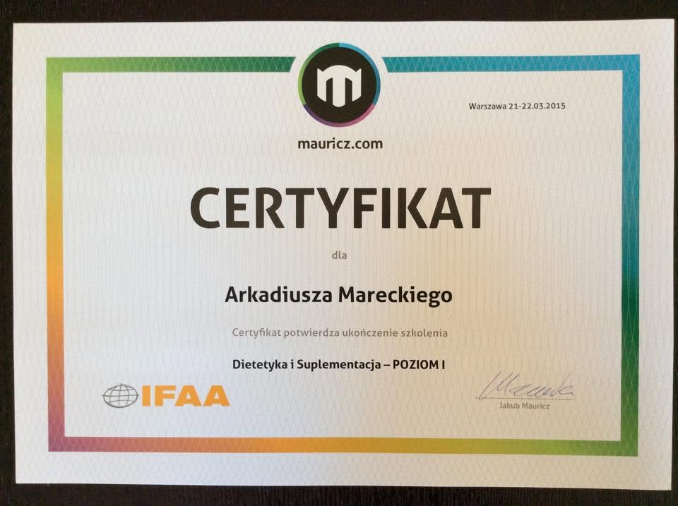 Dietetyka i suplementacja – poziom I (IFAA)