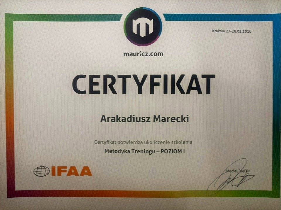 Metodyka treningu – poziom I (IFAA)